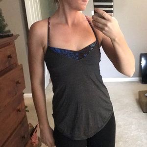 Lululemon racerback running tank with built in bra